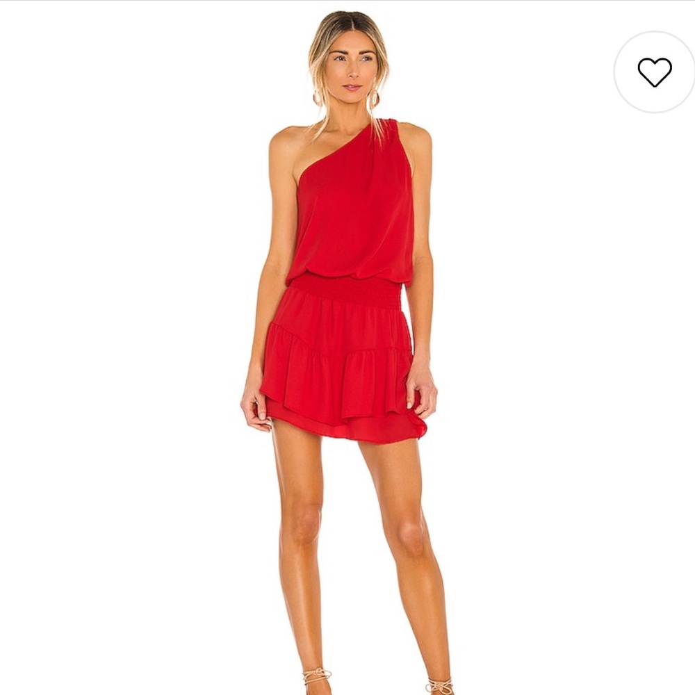 KRISA Red one shoulder dress New with Tags Size S